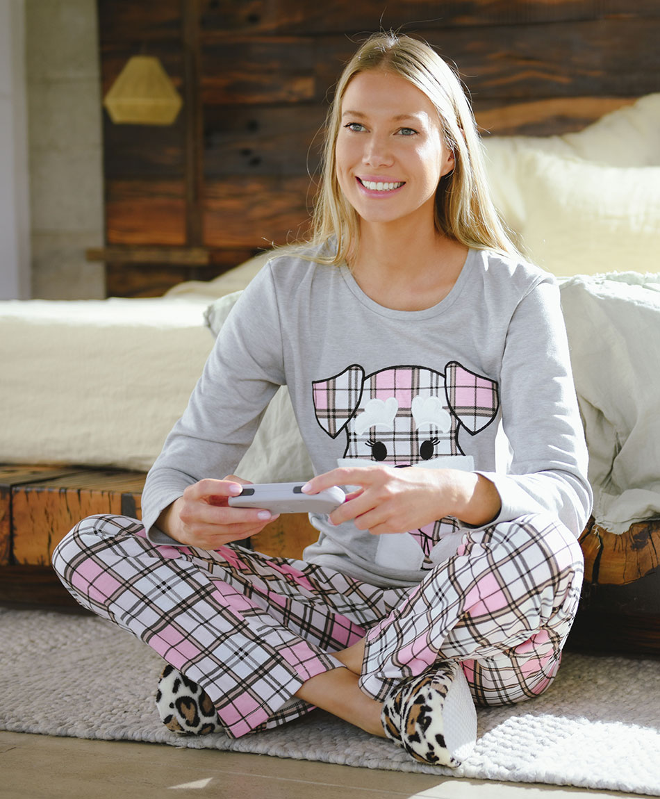 Pijama escoces mujer fashion