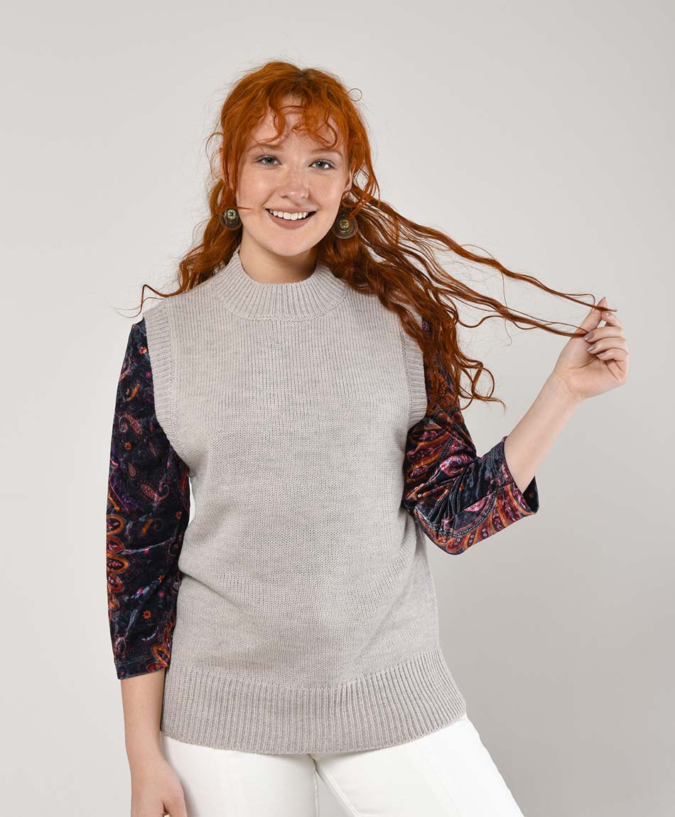 Sweater Mujer Sin Mangas Tricot