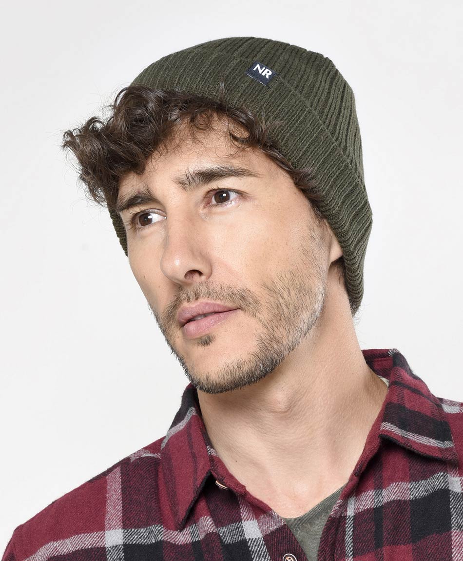 Gorro hombre tejido acanalado gris - TRICOT