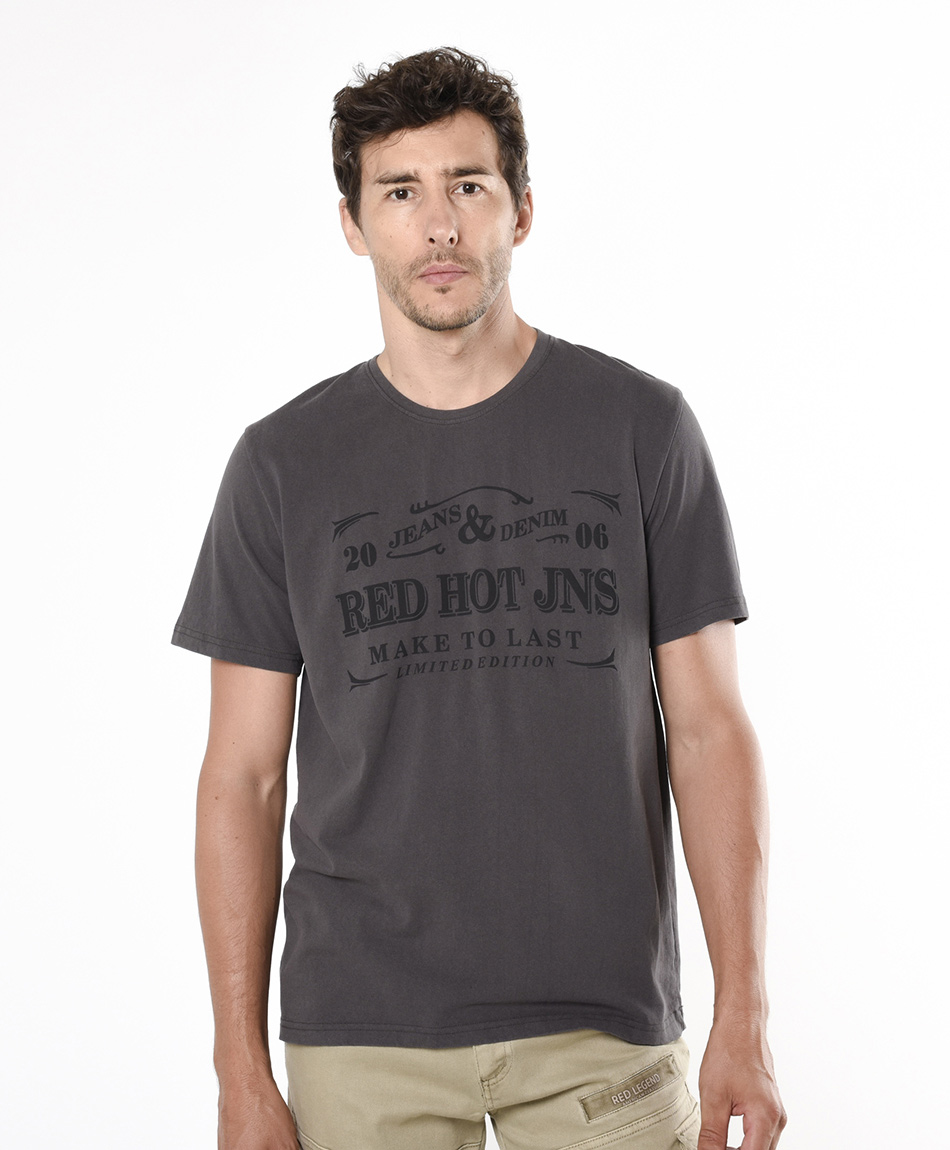 Polera hombre estampado red hot jeans - TRICOT